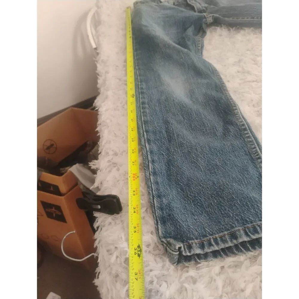 Levi’s 502 Taper Fit Jeans Men’s 30x30 Medium Wash Blue Denim Red Tab Work Pants